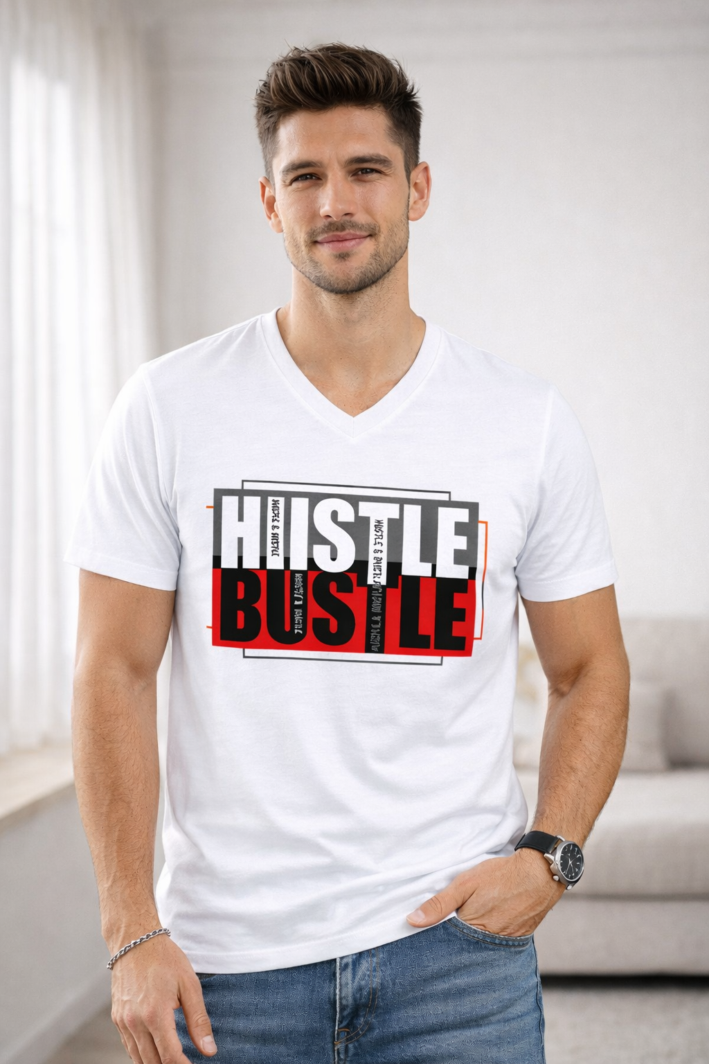 Unisex V Neck T-Shirt